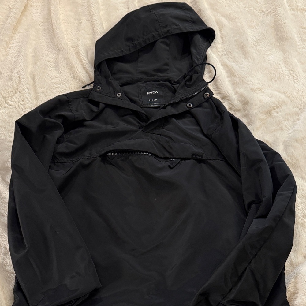 RVCA Men's Black Windbreaker Jacket
